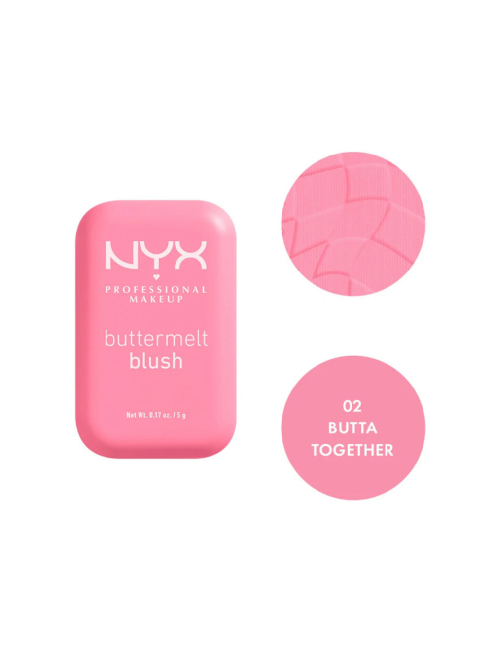 NYX Professional Makeup Buttermelt Blush in Butta Together, One Size, Pink